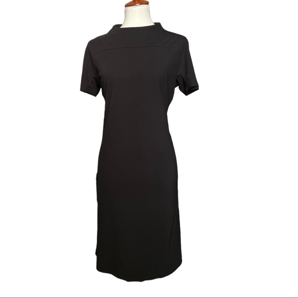 BLACK short sleeve HARVE BENARD vintage sheath dress Sz  12